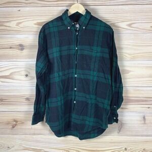 Brooks Brothers 346 Shirt Men Medium Flannel Tartan Plaid Original Polo Shirt